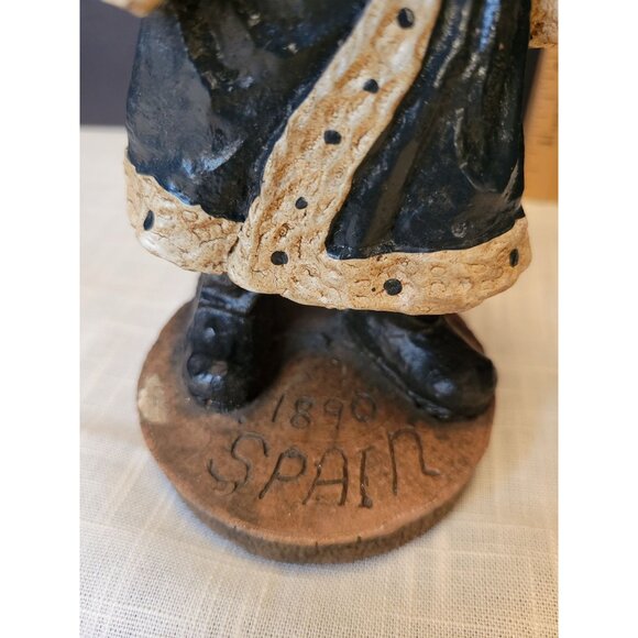 Hand-Painted Resin Santa Figurine W/ Tree & Toys Representative of 1890 Spain 8" - Picture 5 of 8